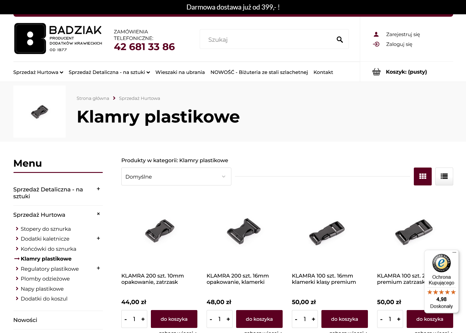 Jakie klamry plastikowe sprawdzają się najlepiej w plecakach i torbach handmade?